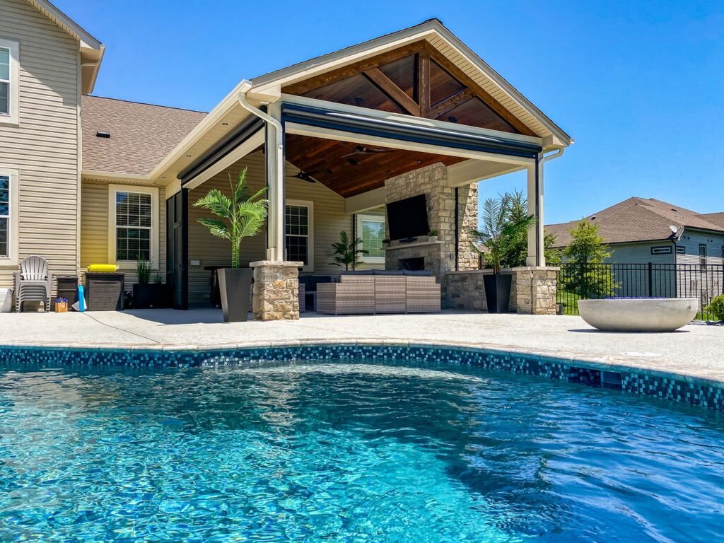 A Covered Outdoor Fireplace Will Enhance Your Outdoor Living Experience